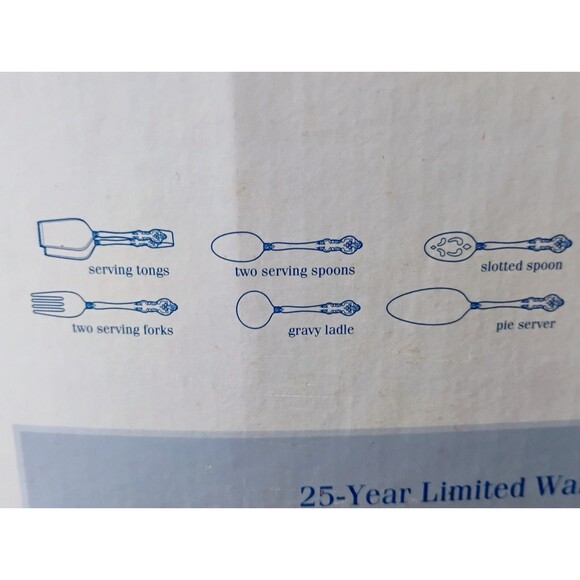 NEW IN BOX 12 Piece Vintage Hostess Set Wallace Glossy 18/10 Stainless Indonesia - Picture 9 of 14